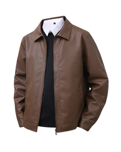 Veste bomber en cuir élégante