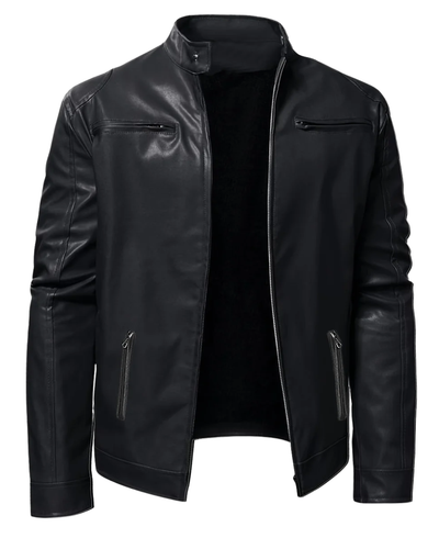 Veste en cuir décontractée